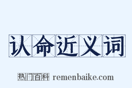 认命近义词是什么意思的图片